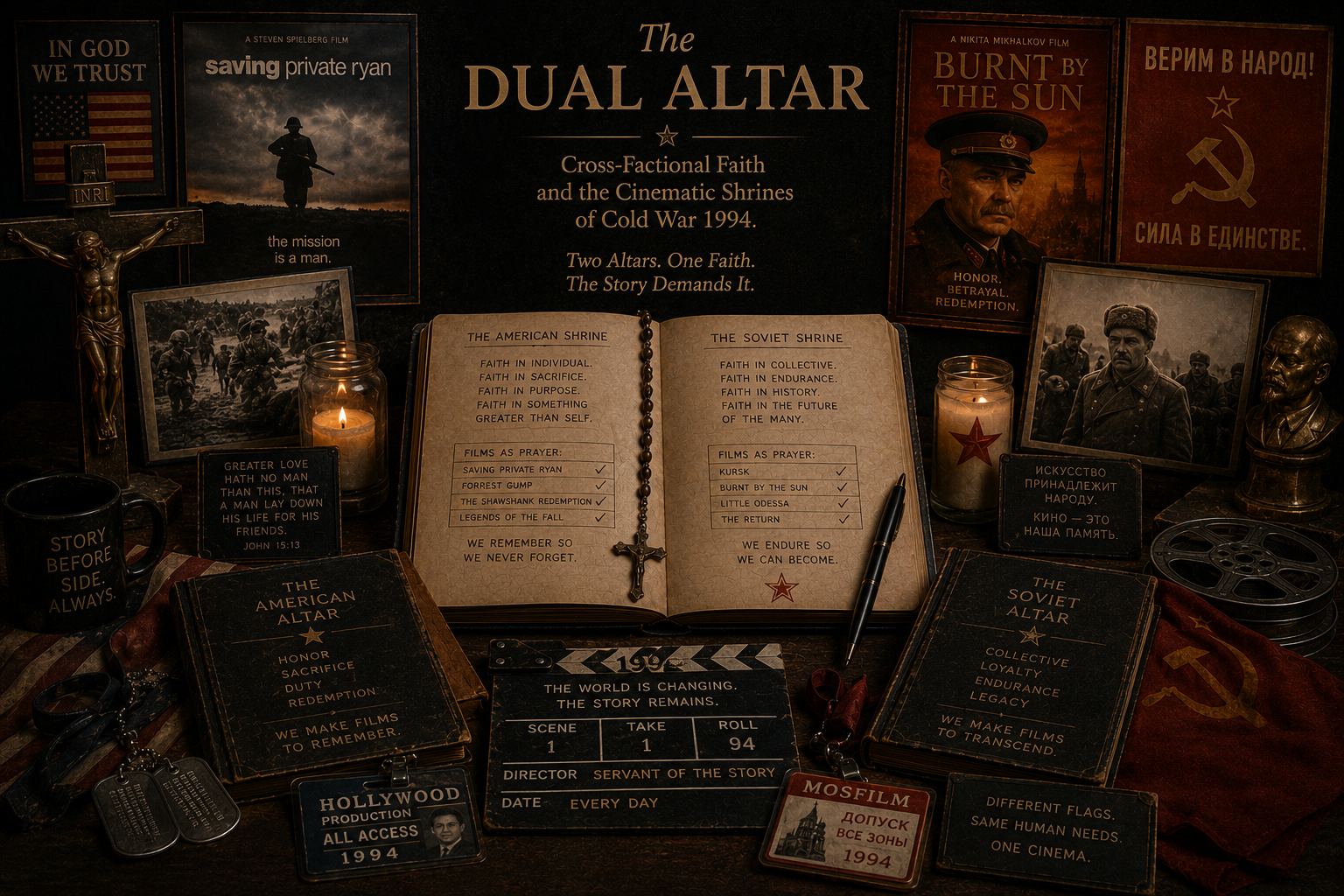 The Dual Altar: Cross-Factional Faith and the Cinematic Shrines of Cold War 1994.